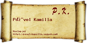 Pável Kamilla névjegykártya